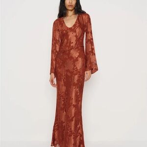 Reformation Vivia Dress Red